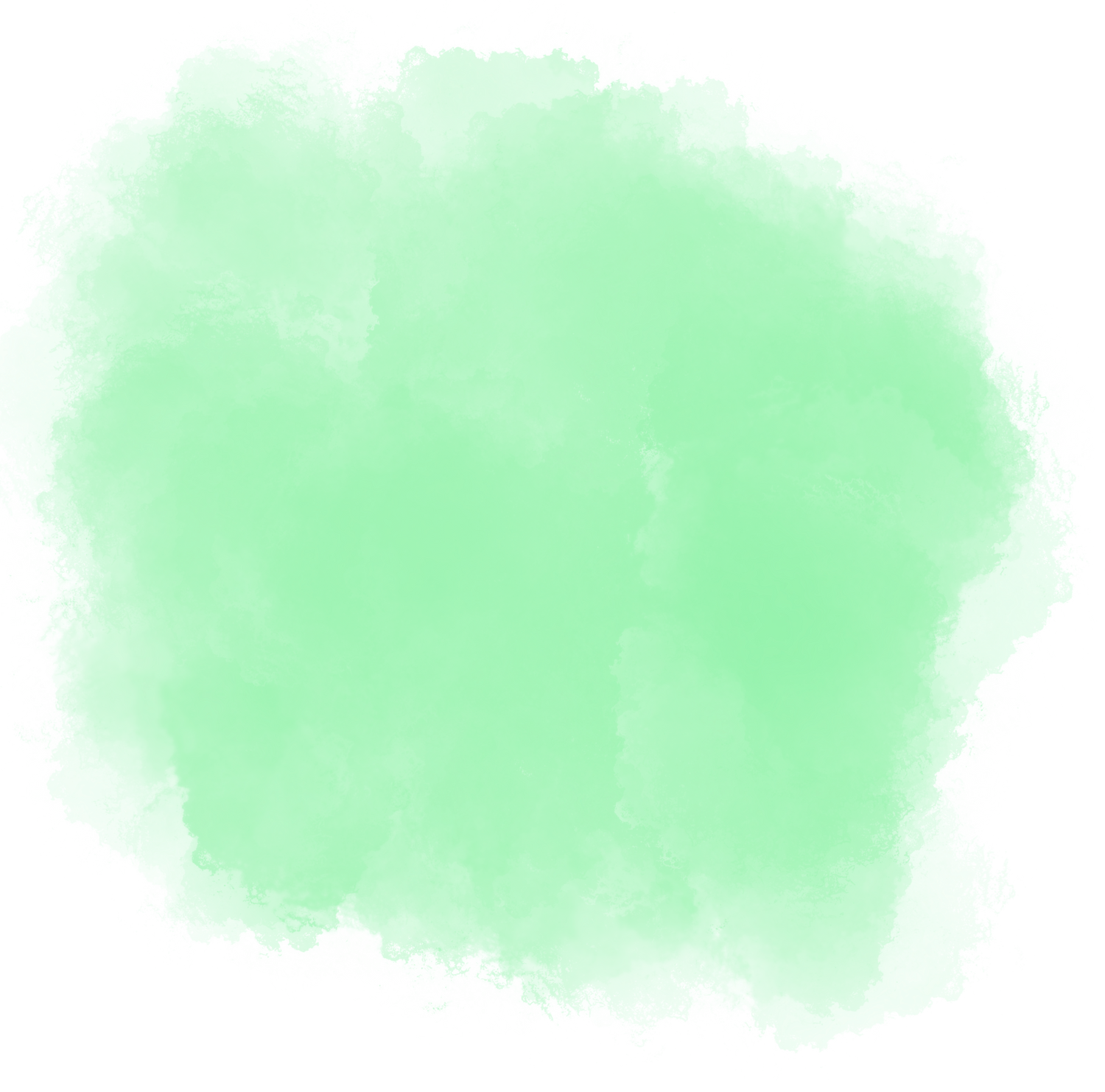 Green Gradient Hand Painted Blob